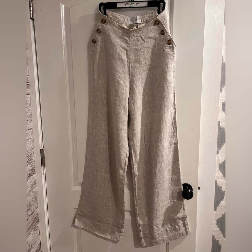 ALOHAS Light Brown Linen Pants